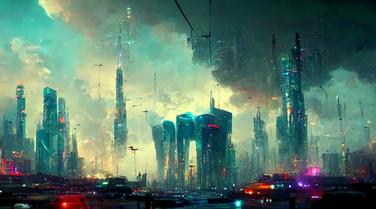 Most Polluted Cities Picture depicting dytopian polluted cityscape